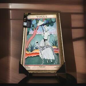 New Vintage Theme Vogue 1922 Magazine Illustrations Framed Artwork 15”x24”